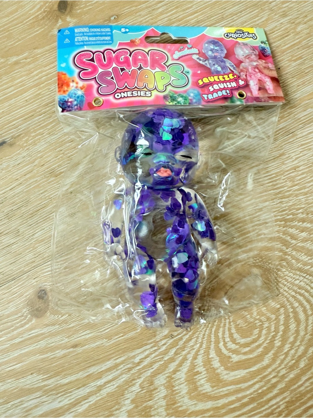 Sugar Swaps Onesies Purple Heart filled Glitter Baby Viral Brand New